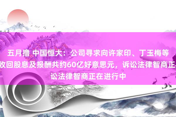 五月撸 中国恒大：公司寻求向许家印、丁玉梅等7名被告收回股息及报酬共约60亿好意思元，诉讼法律智商正在进行中